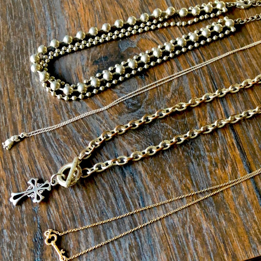 Assorted Silver Necklaces - image 1